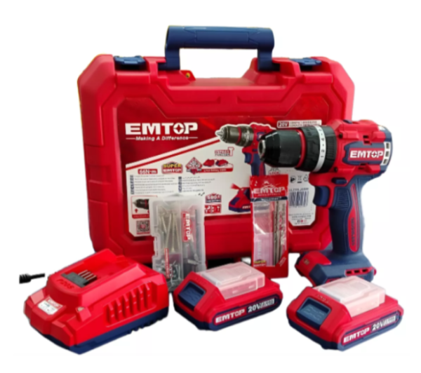 EMTOP TALADRO 1/2 BRUSHLESS PERCUTOR 66NM INALAMBR
