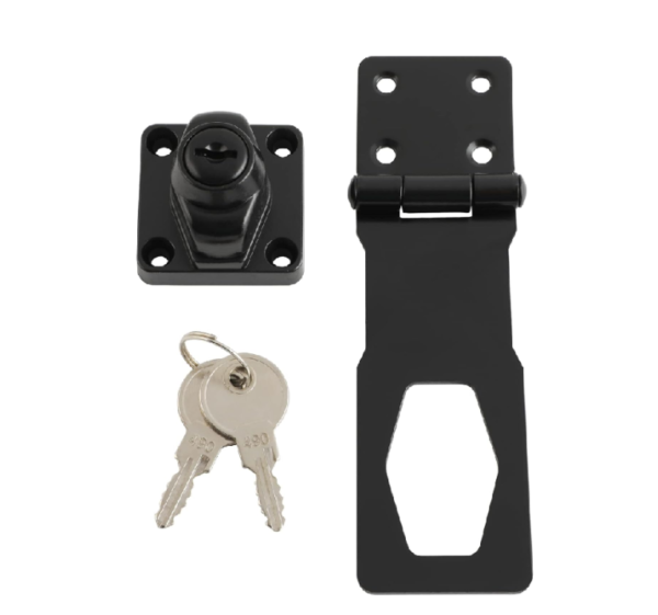 PORTACANDADO CON LLAVE  NEGRO MATE (3"-4")