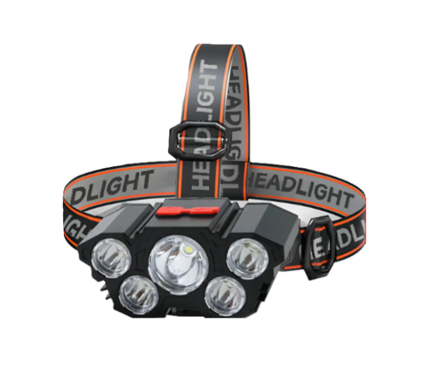 LINTERNA MINERO RECARGABLE 5 LED L-T21