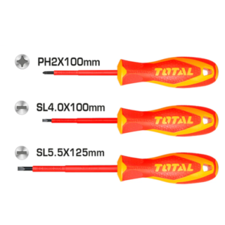 DESTORNILLADOR AISLADO X 3PC TOTAL